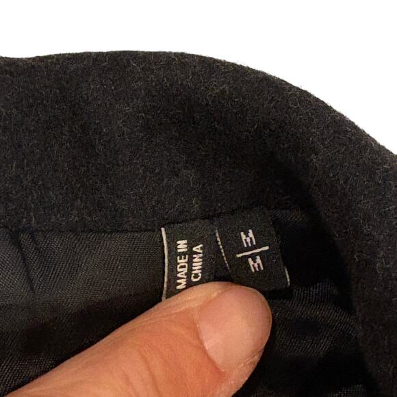 Theory Belvin Coat Mens Size Medium Black Wool Cashmere Blend Preppy Career - Picture 7 of 15